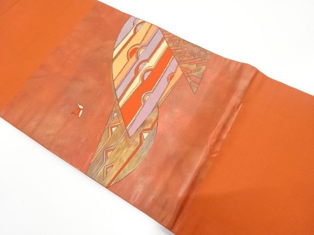 JAPANESE KIMONO / NAGOYA OBI / WOVEN GEOMETRIC PATTERN 